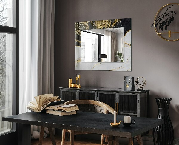 Specchio stampato Arte astratta in oro