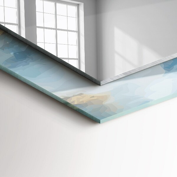 Specchio stampato Montagne nella nebbia