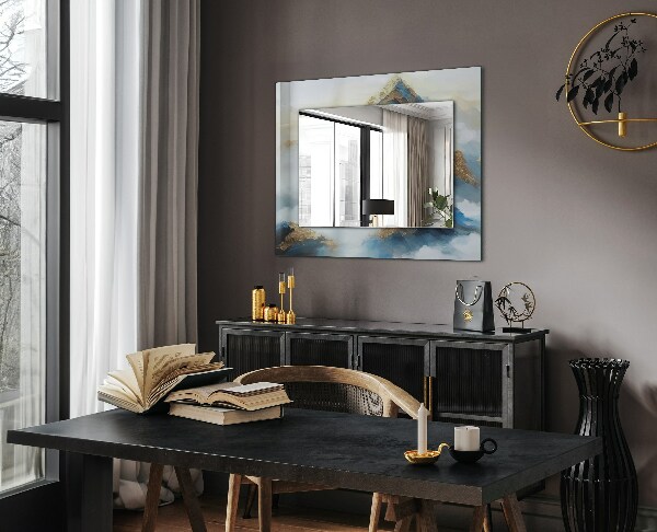 Specchio stampato Montagne nella nebbia