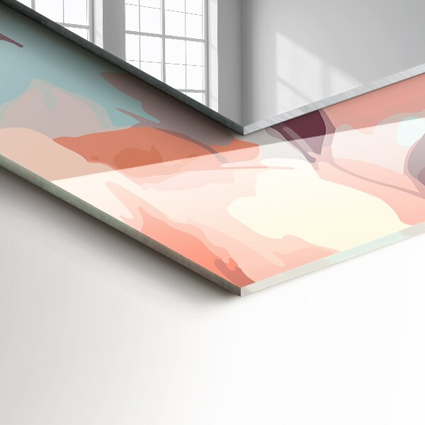 Specchio decoro Fiori foglie pastello