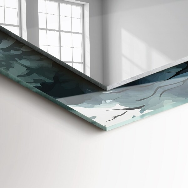 Specchio stampato Foresta nella nebbia