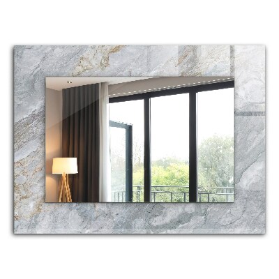 Specchio con cornice stampata Marmo grigio venato
