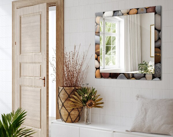 Specchio stampato Pietre lisce colorate