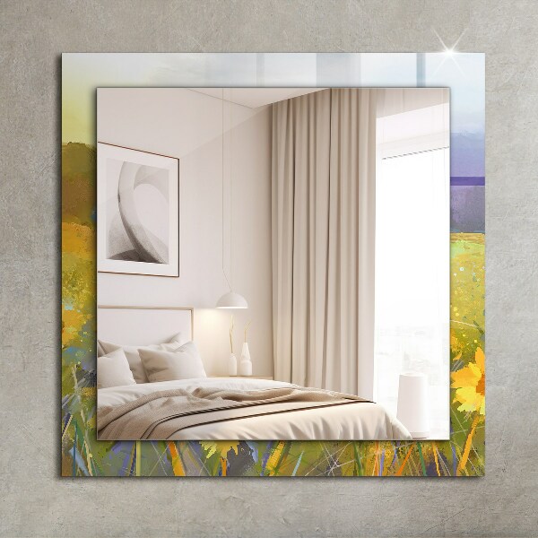 Specchio stampato Campo di girasoli