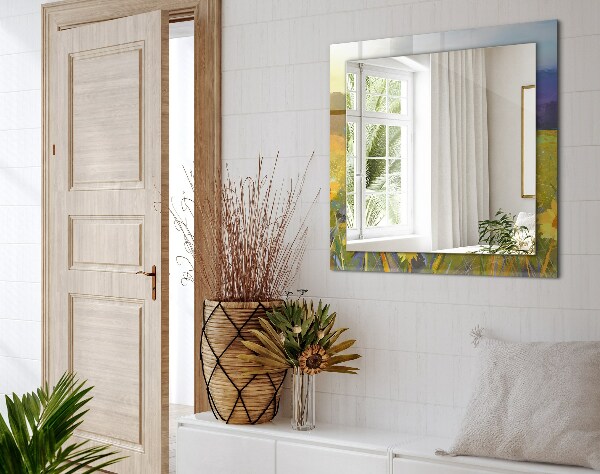 Specchio stampato Campo di girasoli