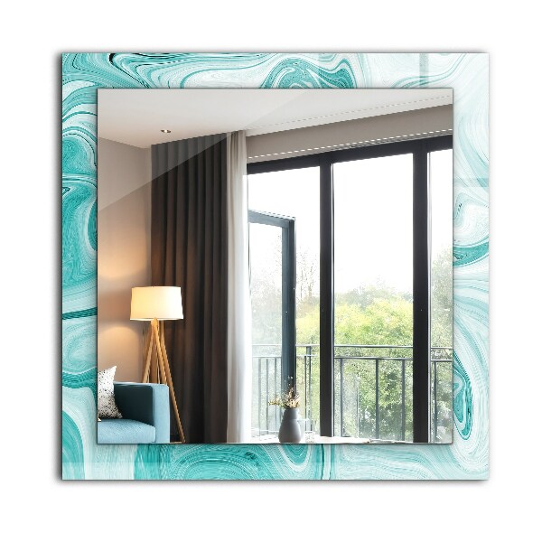 Specchio stampato Motivo astratto in marmo