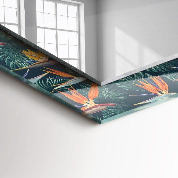 Specchio stampato Fiori e foglie