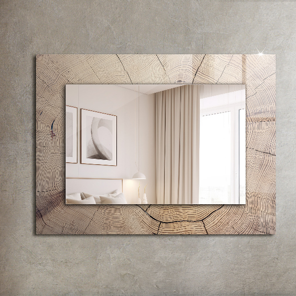 Specchio decoro Sezione di un tronco d'albero