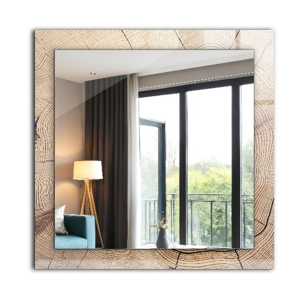 Specchio decoro Sezione di un tronco d'albero