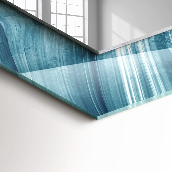 Specchio stampato Linee astratte blu