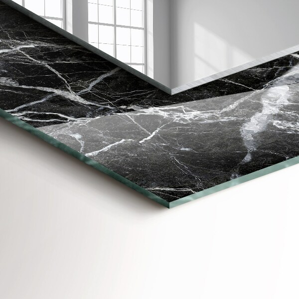 Specchio stampato Marmo nero