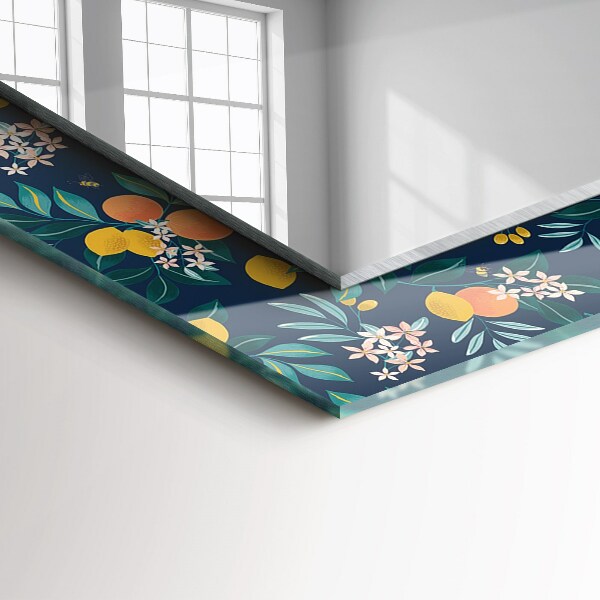 Specchio stampato Fiori e frutta