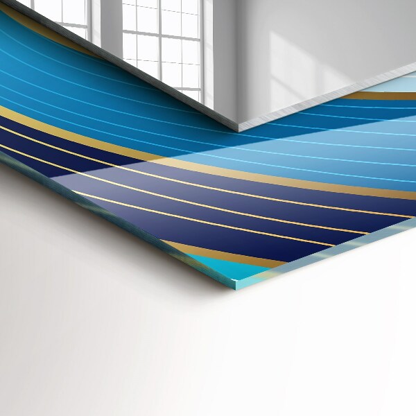 Specchio decoro Disegno di onde blu