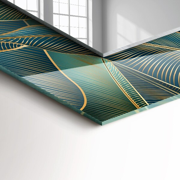 Specchio stampato Linee di foglie
