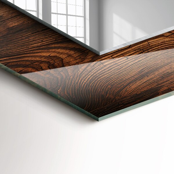 Specchio stampato Struttura di una tavola di legno