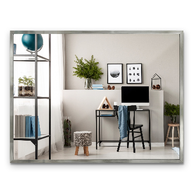 Specchio rettangolare cornice argento 80x60 cm