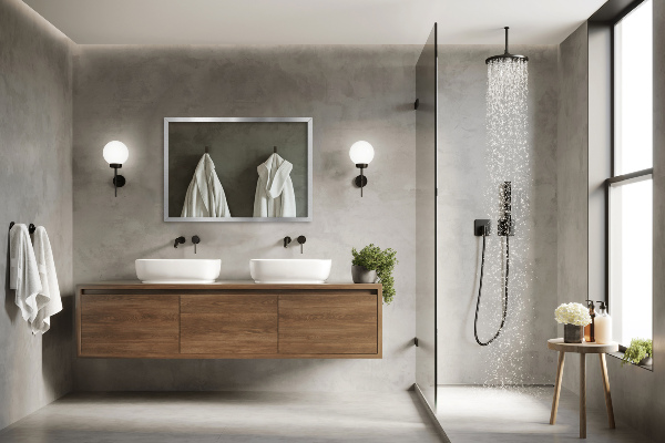 Specchio minimalista rettangolare con cornice argentata 100x70 cm