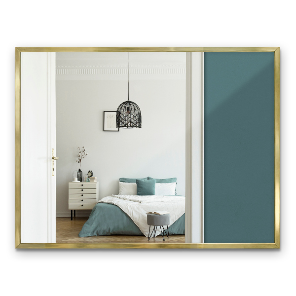 Specchio da parete cornice oro 80x60 cm