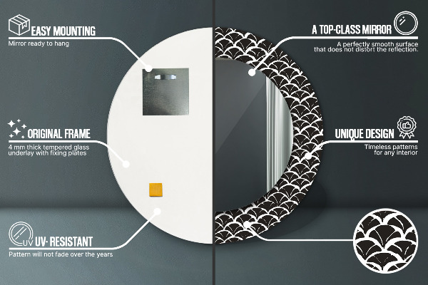 Specchio tondo decoro Scale orientali