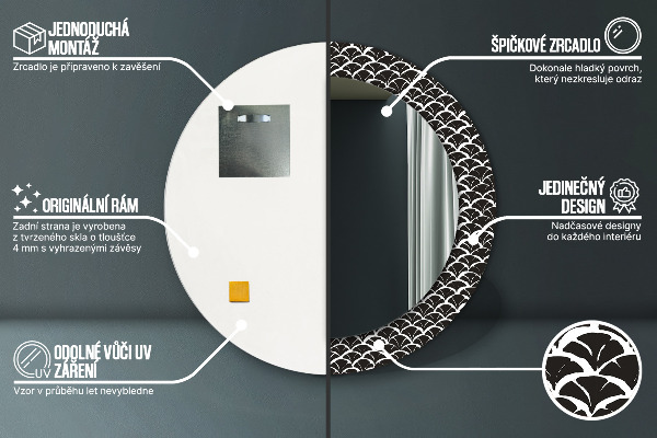 Specchio tondo decoro Scale orientali