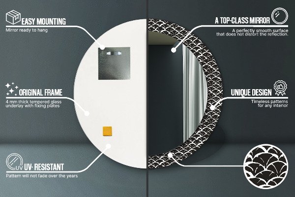 Specchio tondo decoro Scale orientali