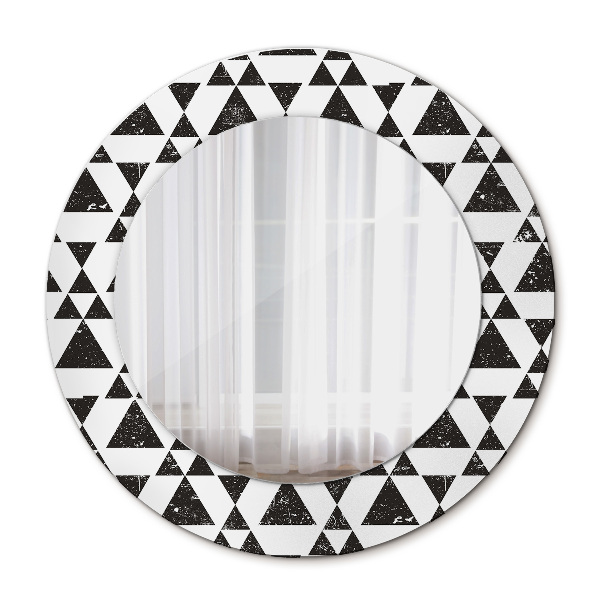 Specchio tondo decoro Triangoli geometrici