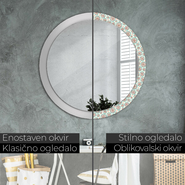 Specchio tondo decoro Modello Boho