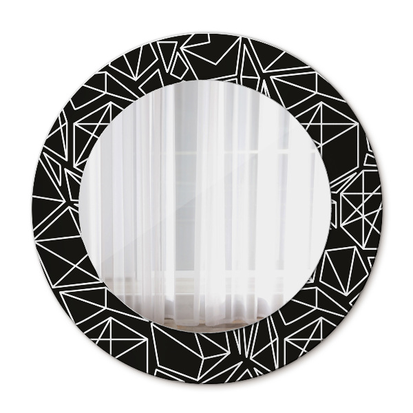 Specchio tondo stampato Pattern geometrico