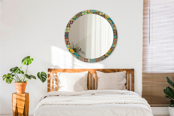 Specchio tondo stampato Modello arabo