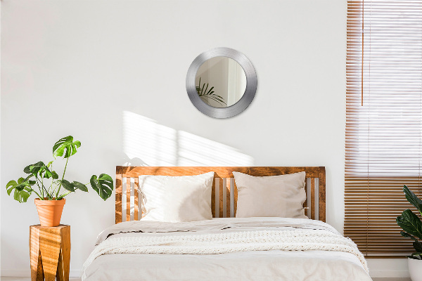 Specchio tondo stampato Acciaio lucido