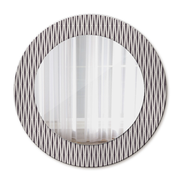 Specchio tondo stampato Pattern di punti geometrici