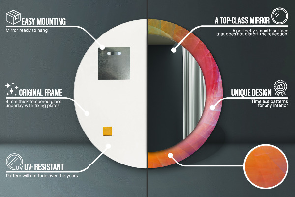 Specchio tondo stampato Spirale ipnotica