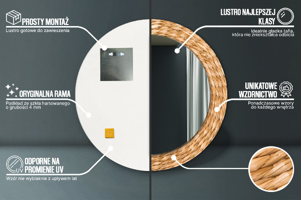 Specchio tondo stampato Struttura dell'ancia