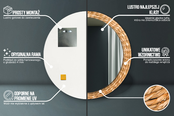 Specchio tondo stampato Struttura dell'ancia