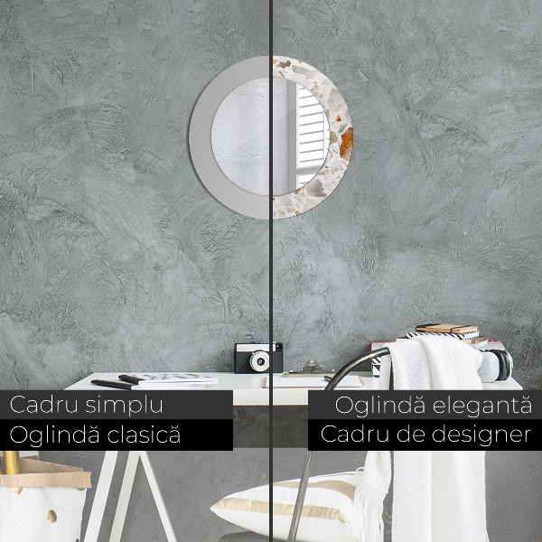 Specchio tondo decoro Background lastrico