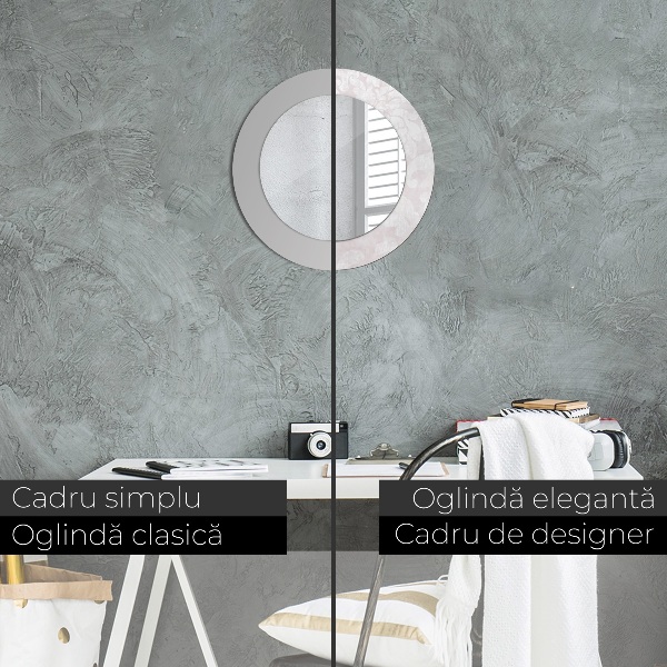 Specchio tondo stampato Texture delicata roccoco