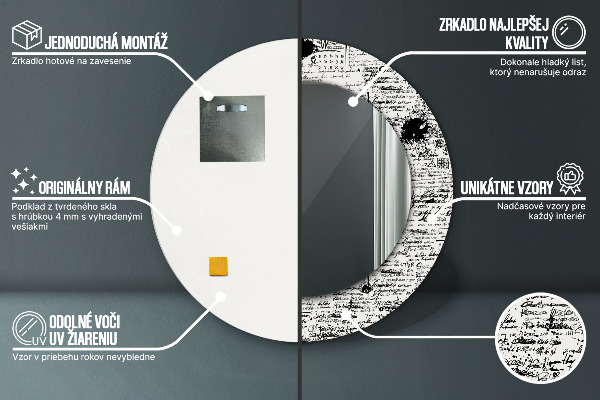 Specchio tondo stampato Modello