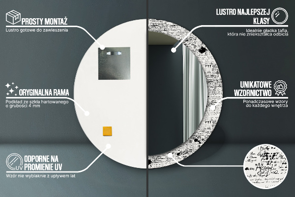 Specchio tondo stampato Modello