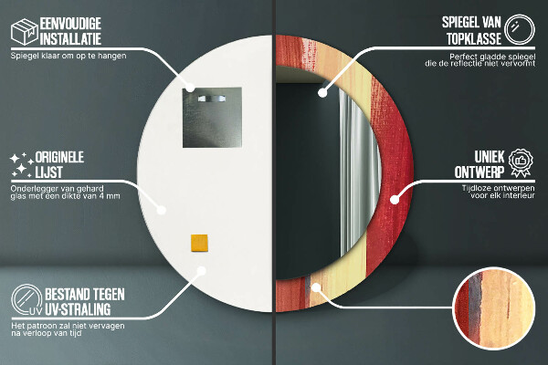 Specchio tondo stampato Immagine astratta