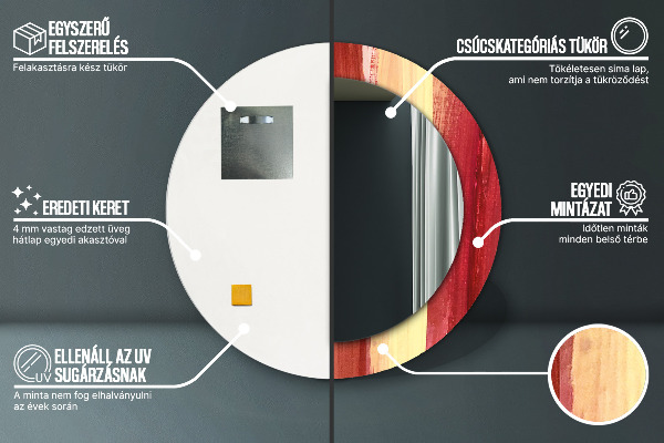 Specchio tondo stampato Immagine astratta