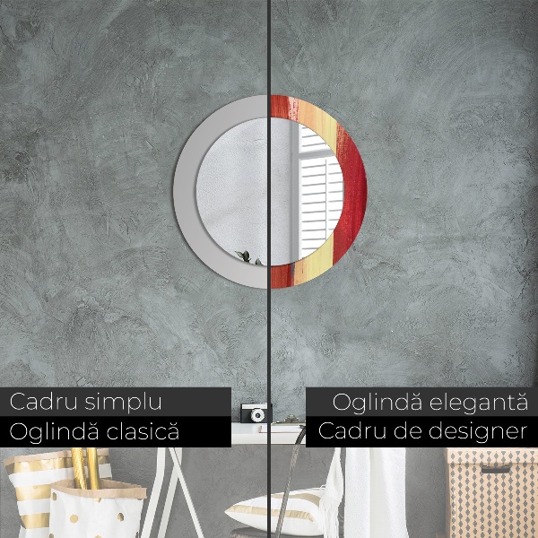Specchio tondo stampato Immagine astratta