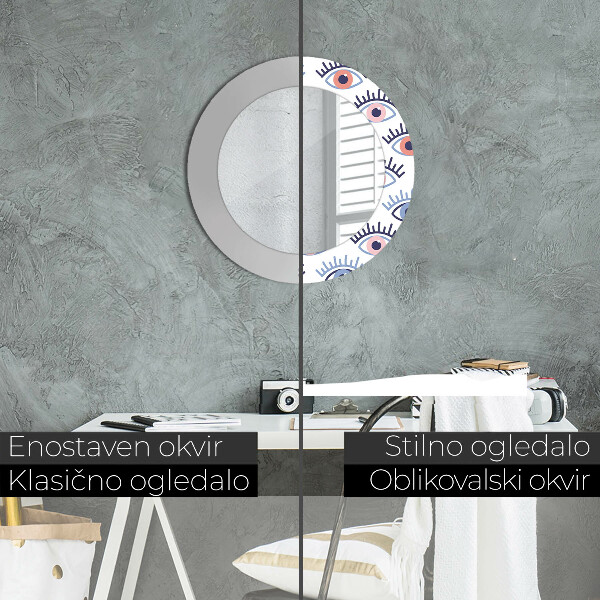 Specchio tondo decoro Stile degli occhi moderni