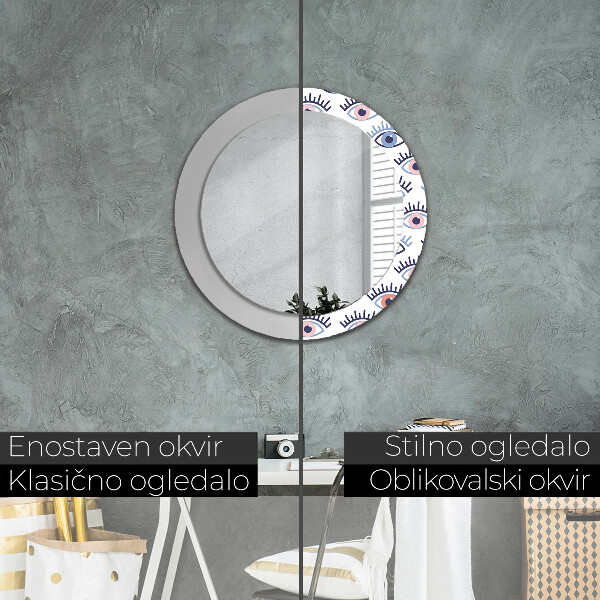 Specchio tondo decoro Stile degli occhi moderni