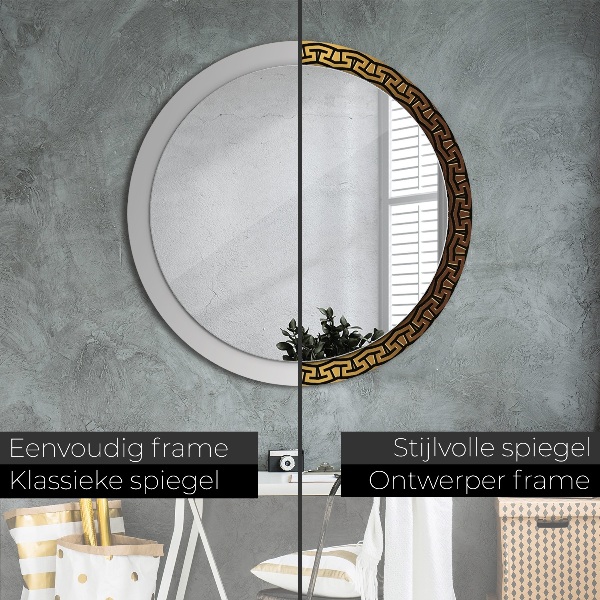 Specchio tondo decoro Ornamento greco
