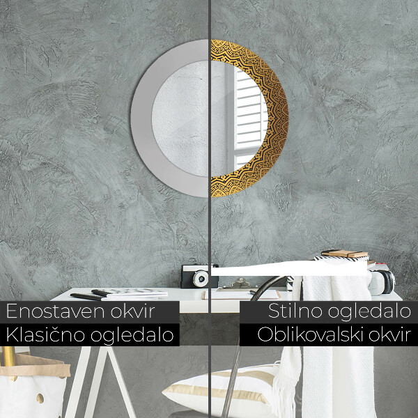 Specchio tondo decoro Ornamento greco