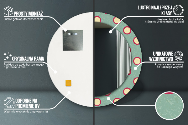 Specchio tondo decoro Punti