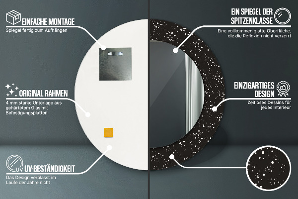 Specchio tondo decoro Punti caotici