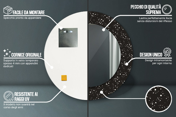 Specchio tondo decoro Punti caotici