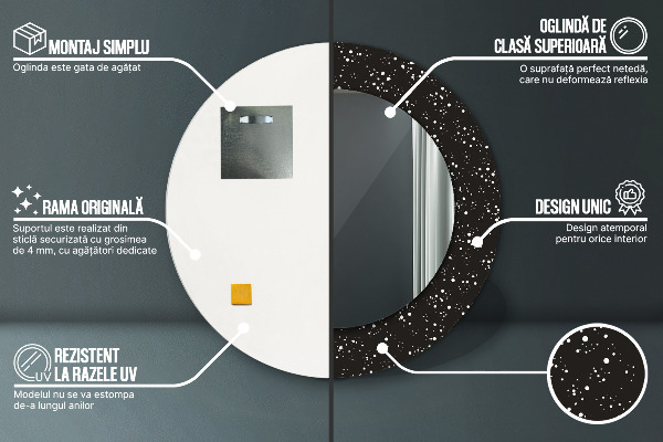 Specchio tondo decoro Punti caotici