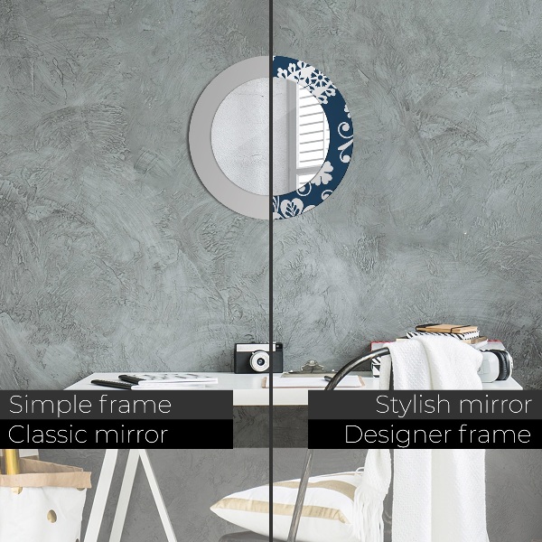 Specchio tondo decoro Composizione di Paisley